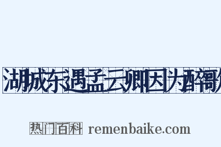 湖城东遇孟云卿因为醉歌是什么意思的图片